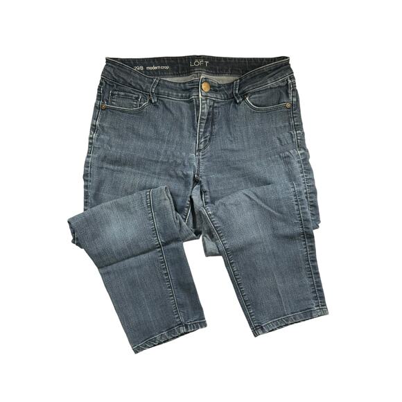 Ann Taylor Loft Cropped Capri Denim Jeans Modern Crop 28 - Picture 1 of 5